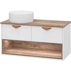 Тумба под раковину подвесная Brevita Bergen 105 см белая