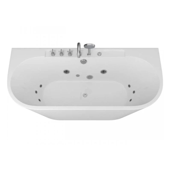 Ванна гидромассажная Frank 20151110 F109, 170 x 80 см, пристенная, цвет белый (детальная фотография)