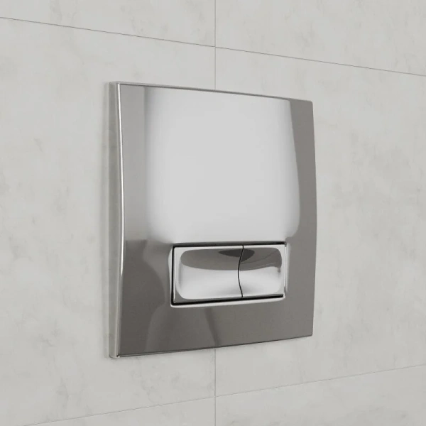 Клавиша смыва Grossman Classic хром глянцевый 800.T1.04.100.100 (детальная фотография), слив эконом-стандарт с двумя клавишами