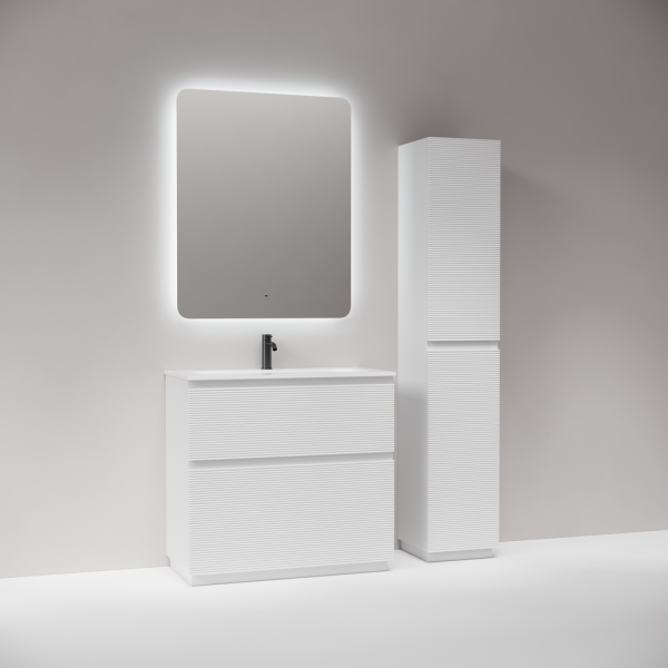 Тумба под раковину напольная Sancos Folk Floor 90 см bianco FL90FW (детальная фотография), моноблок