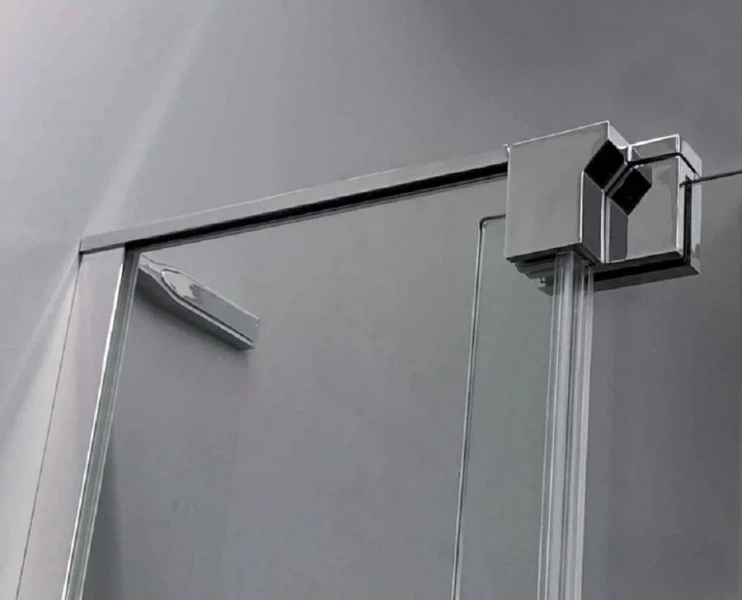 Душевой уголок Cezares Slider 80x90 см стекло прозрачное профиль хром SLIDER-AH-1-90-70/80-C-Cr (детальная фотография), прозрачные