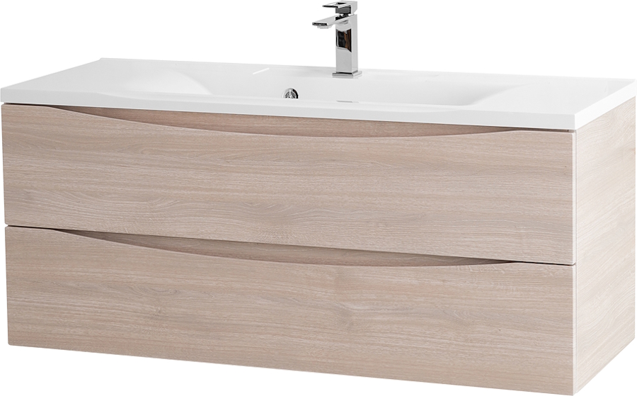 Тумба под раковину подвесная BelBagno Marino 120 см с двумя выкатными ящиками, rovere grigio MARINO-1200-2C-SO-RG-P (детальная фотография)