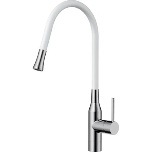 Смеситель для кухни Omoikiri Yatomi-BN-WH нержавеющая сталь/белый - фото 1