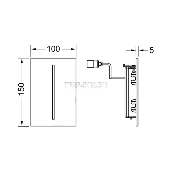 Клавиша смыва Tece TECEfilo белая 9242051 (детальная фотография), в наличии