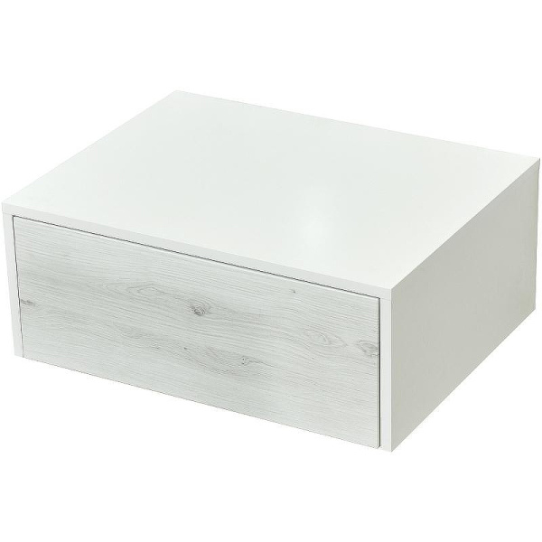 Тумба подвесная Акватон Сакура 60 см ольха наварра, белый глянец 1A220403SKW80 (детальная фотография)