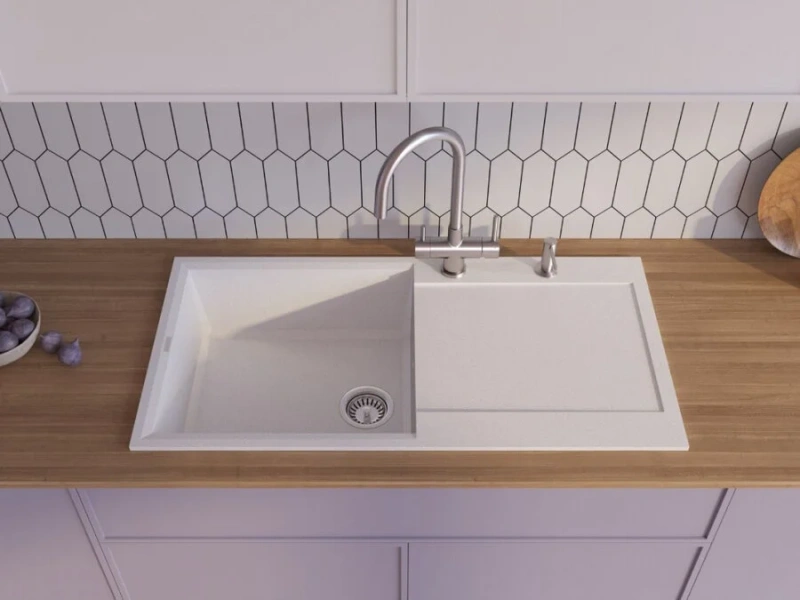 Мойка для кухни Omoikiri Sakaime 100 4993 100 см прямоугольная (детальная фотография), белые, черные, бежевые, коричневые, другие