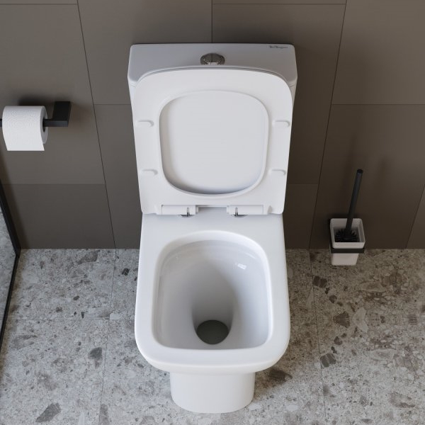 Унитаз компакт BelBagno Romano с сиденьем микролифт BB2803CP/T-TOR/SC (детальная фотография), с нижним подводом воды