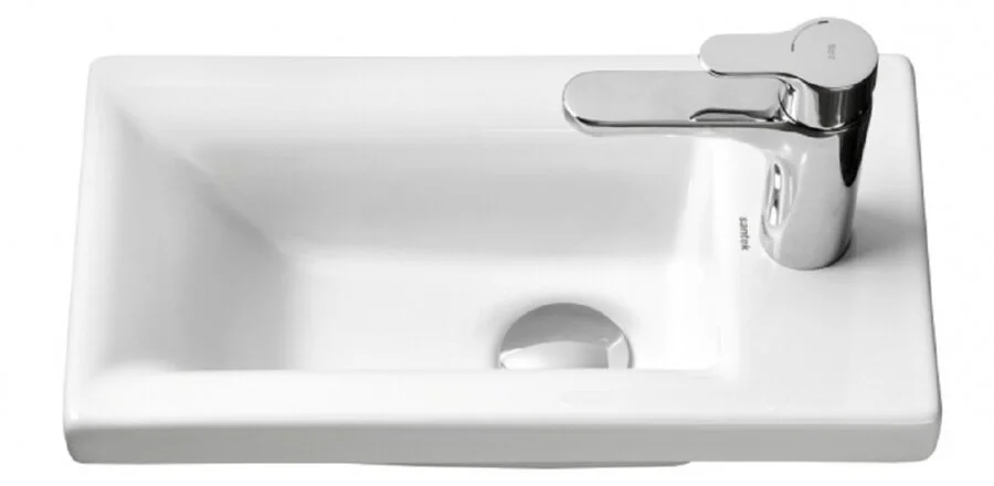 Раковина Santek Миранда 40 см прямоугольная 1.WH30.2.500 (детальная фотография), белые