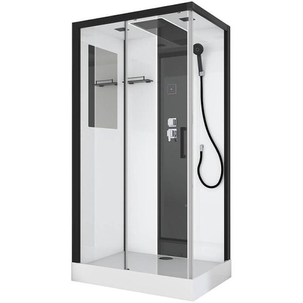 Душевая кабина Black&White Galaxy G8800 110x80 см стекло прозрачное 8800110 (детальная фотография)
