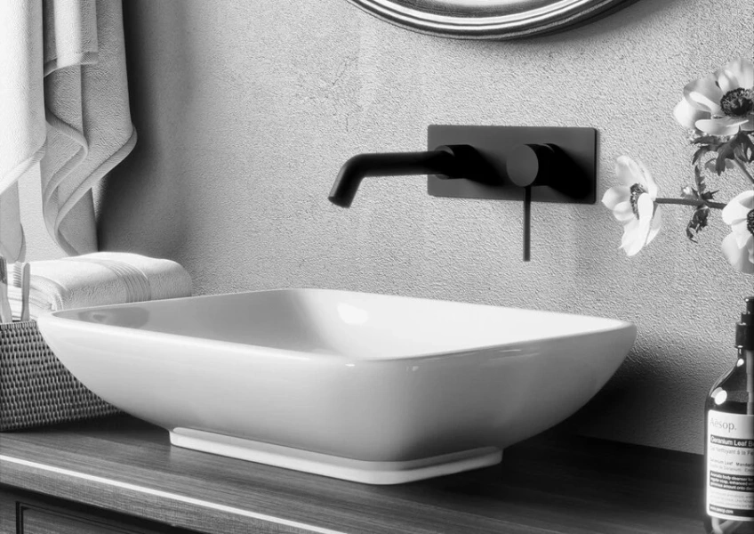 Смеситель для раковины Timo Saona черный матовый 2371/03SM (детальная фотография), современные, hi-tech