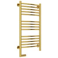 Полотенцесушитель электрический левый, цвет золото перемычка выгнутая Сунержа Богема 2.0 800х400