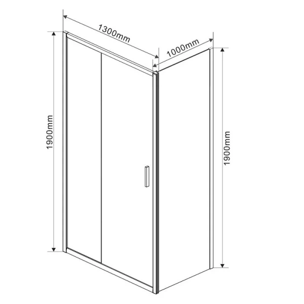 Душевой уголок Vincea Garda 130х100 см профиль черный, стекло прозрачное VSR-1G1013CLB (детальная фотография), прямоугольные