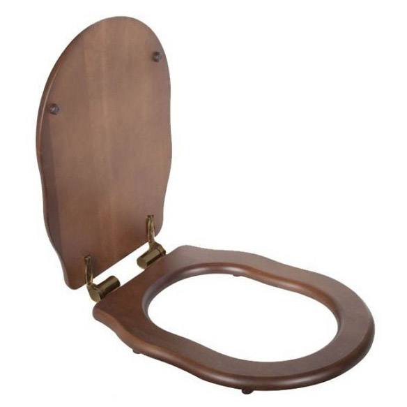 Сиденье для унитаза с микролифтом, фурнитура бронза, Tiffany World Bristol TWBR76noce/br (детальная фотография)