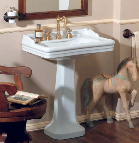 Раковина, цвет белый, одно отверстие под смеситель, Azzurra Guinone GIU200 58/ALZA bi*1 (детальная фотография), по запросу