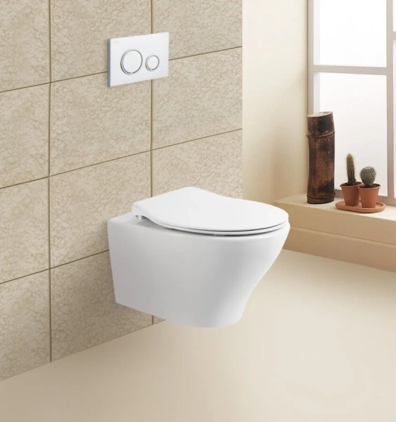 Унитаз с инсталляцией BelBagno Acqua с кнопкой смыва хром BB340CHR/BB2020SC/BB002-80/BB005-PR-CHROME (детальная фотография), с инсталляцией index_2