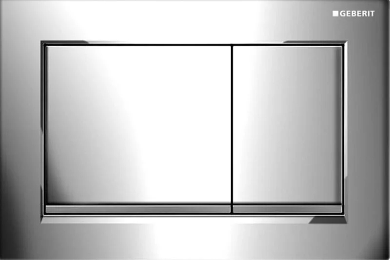 Клавиша смыва Geberit Omega 30 хром глянцевый/полоска хром матовый 115.080.KH.1 (детальная фотография)