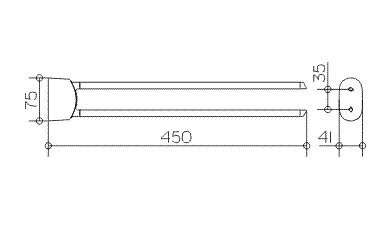 Полотенцедержатель для ванной Keuco Elegance 11618 11618 010000 (детальная фотография), современные, hi-tech