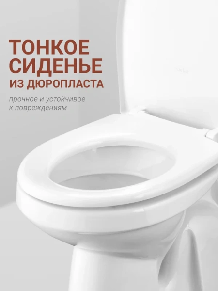 Унитаз компакт Santek Анимо с вертикальным выпуском 1WH302133 (детальная фотография), с вертикальным выпуском в пол