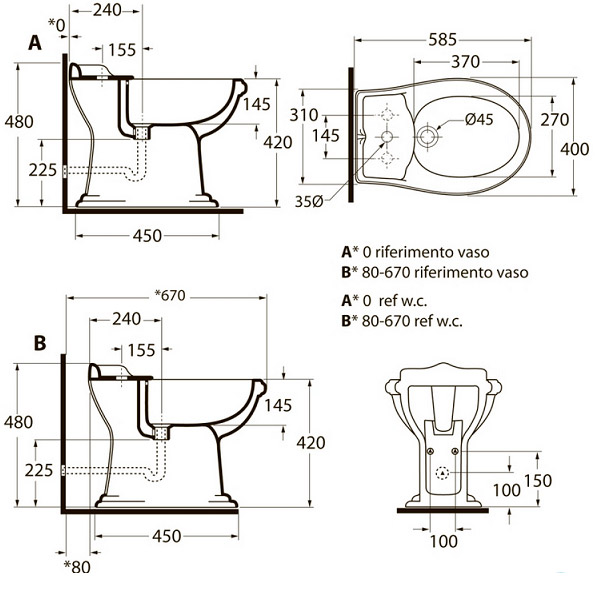 Схема (детальная фотография), напольные, приставные