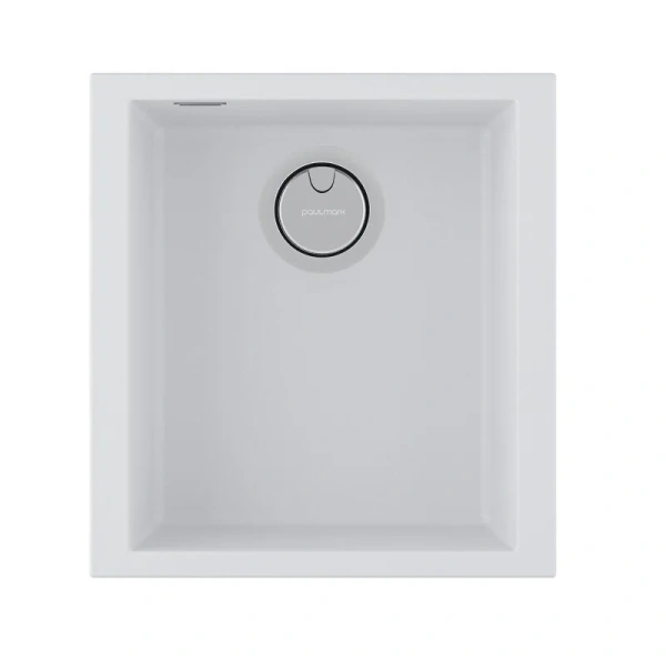 Мойка для кухни Paulmark Neo classic 41 см белая матовая PM964144-WH (детальная фотография)