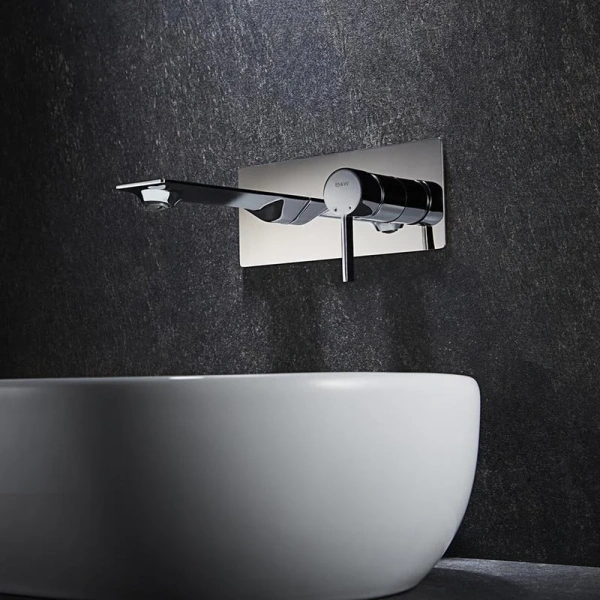 Смеситель для раковины Black&White Universe хром 7120U (детальная фотография), с длинным изливом