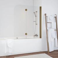 Душевая шторка на ванную профиль бронза стекло ретро Vegas-glass