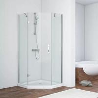 Душевой уголок профиль глянцевый хром стекло прозрачное Vegas-glass