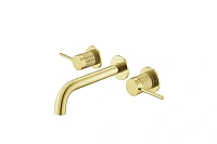 Смеситель для раковины Vincea Groove брашированное золото