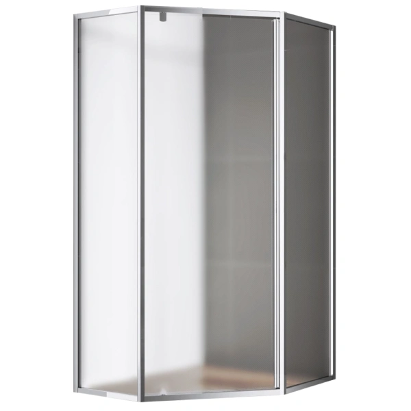Душевой уголок Cezares Eco 100x100 см стекло рифленое ECO-O-P-1-100-P-Cr (детальная фотография)