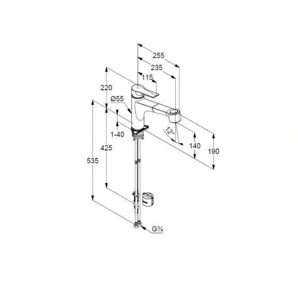Смеситель для кухни Kludi Mix хром 329410575 (детальная фотография), для кухни