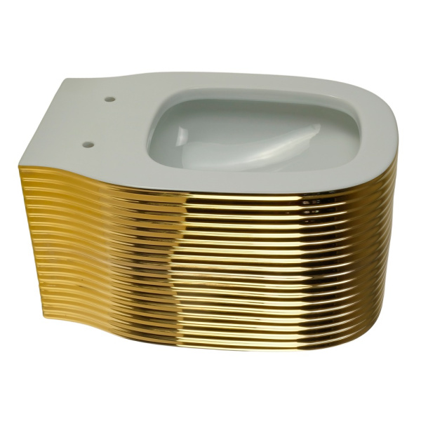 Унитаз подвесной Migliore Mare золото 32053 (детальная фотография), без бачка, со скрытым бачком