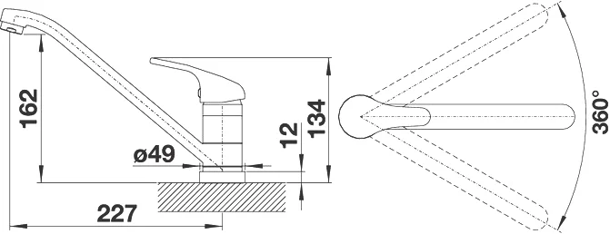 Смеситель для кухни Blanco Daras-F хром 521751 (детальная фотография), хром