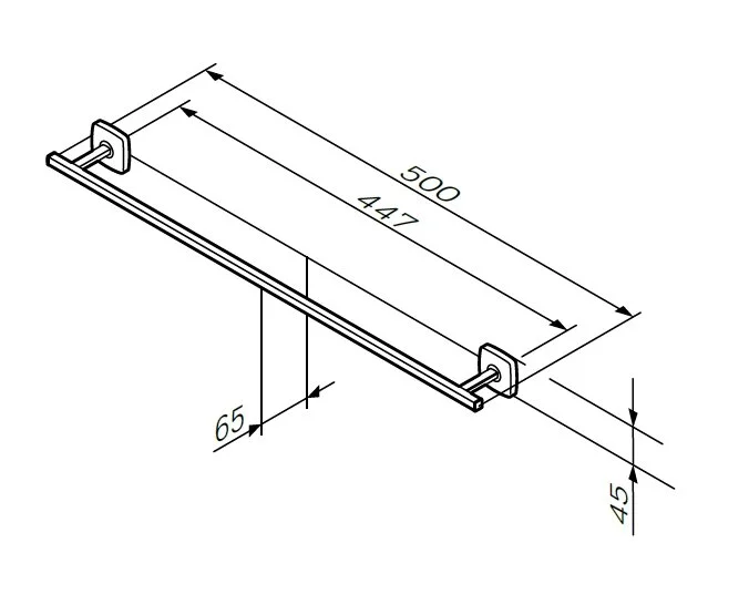 Вешалка для полотенец AM.PM Gem A90346 50 см (детальная фотография), современные, hi-tech