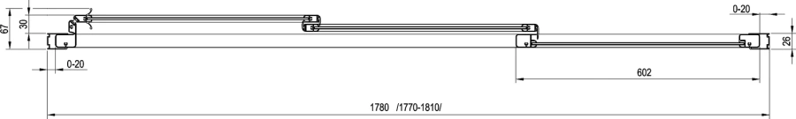 Шторка для ванны, профиль сатин, стекло прозрачное, Ravak AVDP3-180 40VY0U02Z1 (детальная фотография) index_1