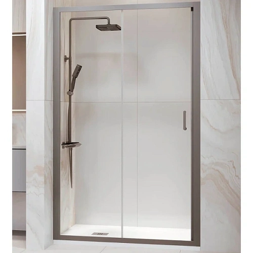 Душевая дверь в нишу RGW Passage PA-14Gr 130 см профиль серый, стекло прозрачное - фото 4