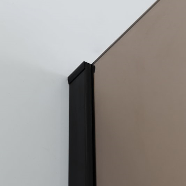 Душевая перегородка Cezares Liberta 90 см стекло бронза, профиль черный LIBERTA-L-1-90-BR-NERO (детальная фотография), 90 см