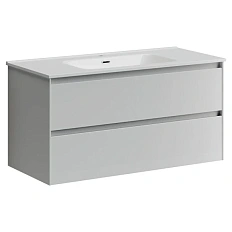 Тумба с раковиной подвесная Sancos Cento CN100W 100 см с ящиками