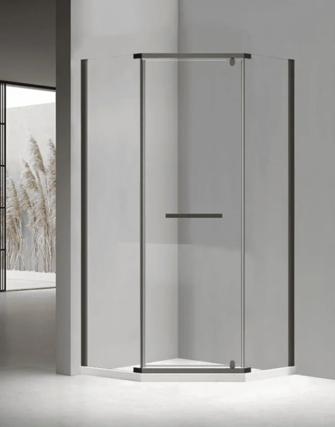 Душевой уголок RGW Passage PA-83 80х80 см профиль черный стекло прозрачное 78088388-14 (детальная фотография)