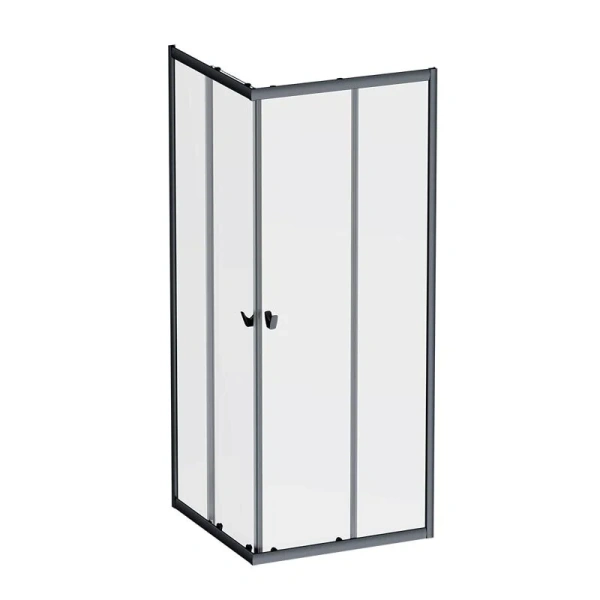 Душевой уголок Am.Pm Sunny 80x80 см черный матовый W87G-403-8080-BT (детальная фотография)