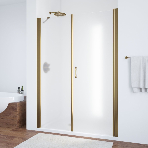 Душевая дверь профиль бронза стекло сатин Vegas-glass EP-F-2 120 05 10 R (детальная фотография)