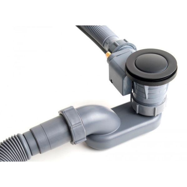 Слив-перелив Delice оружейная сталь DLR000019 (детальная фотография), с переливом