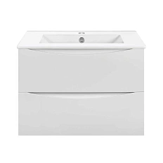 Тумба под раковину подвесная Vincea Mia Slim 60 см белый глянец