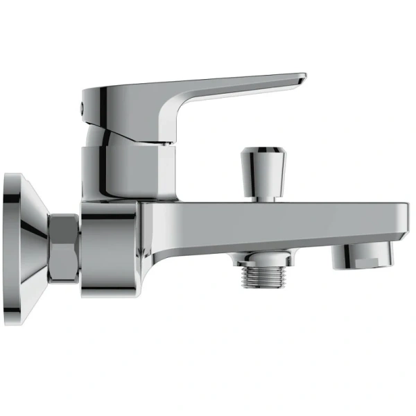 Смеситель для ванны Cersanit Nature хром 63064 (детальная фотография), с коротким изливом