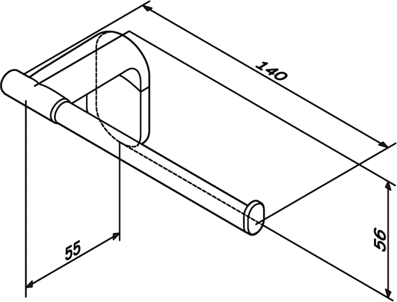 Бумагодержатель Am.Pm X-Joy A84341 открытый (детальная фотография), современные, hi-tech index_1