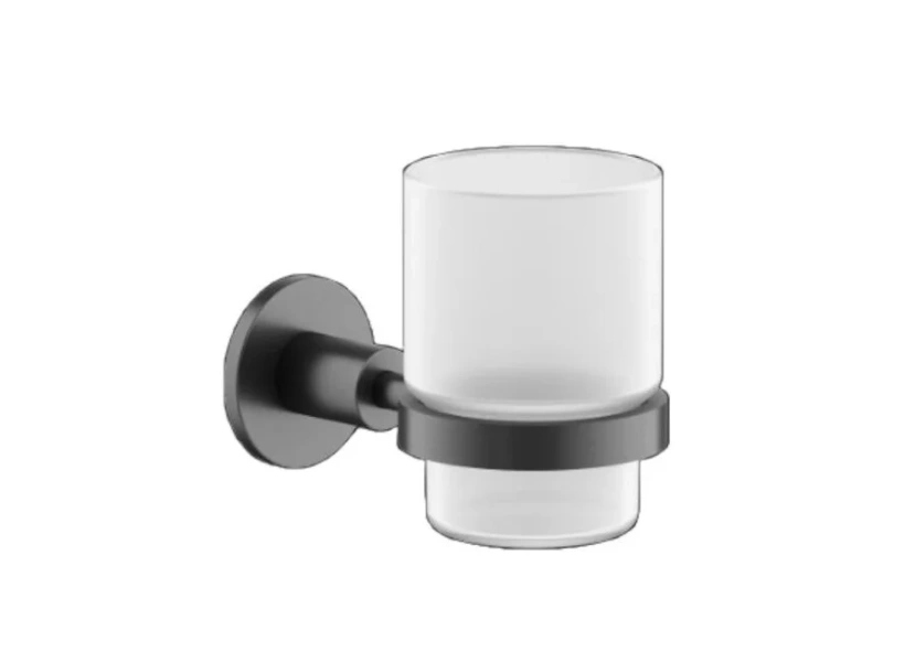 Стакан для ванной Sancos Base вороненая сталь SC9030GG (детальная фотография)