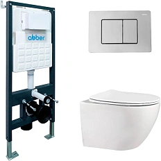 Клавиша смыва Abber AC0120 нержавеющая сталь