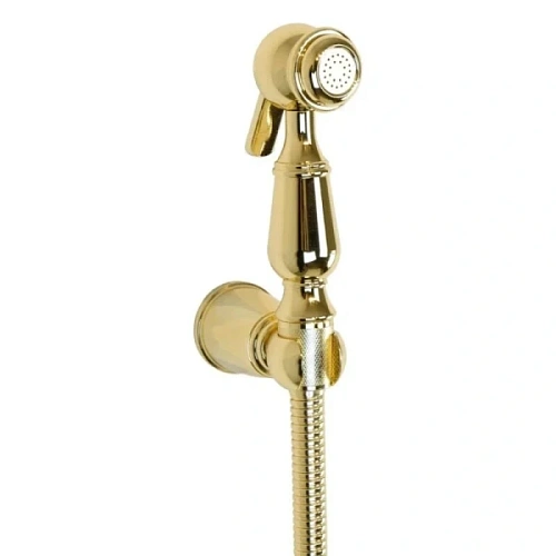 Гигиенический душ с держателем и шлангом Migliore Laura золото - фото 4