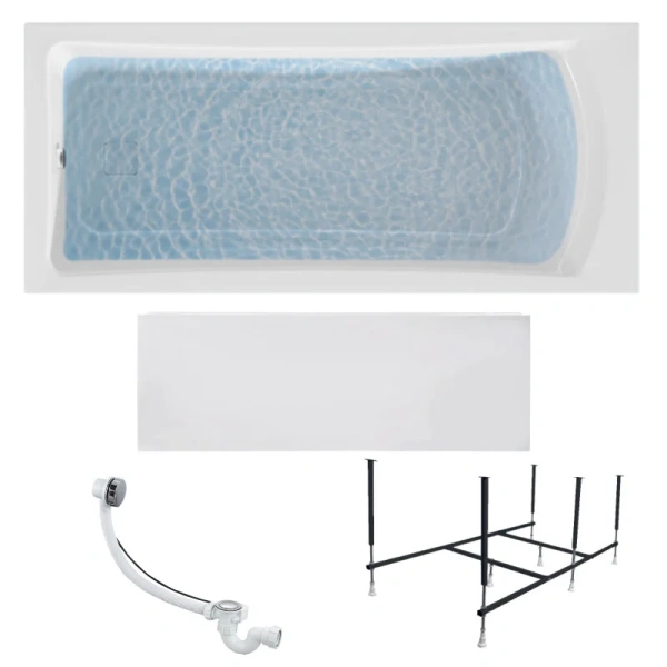 Ванна акриловая 1MarKa Prime 01пра1775кп, 170 x 75 см, цвет белый (детальная фотография), современныe, hi-tech