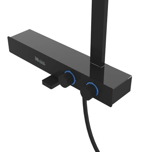 Душевая стойка Vincea Inspire черная VSFS-3I13TMB (детальная фотография), с изливом