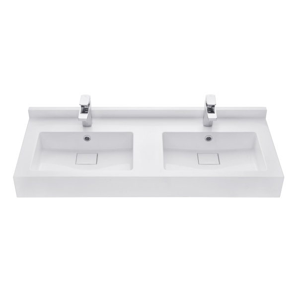 Раковина мебельная Акватон Сакура 120 см две чаши, белая 1A72433KSK010 (детальная фотография) index_1